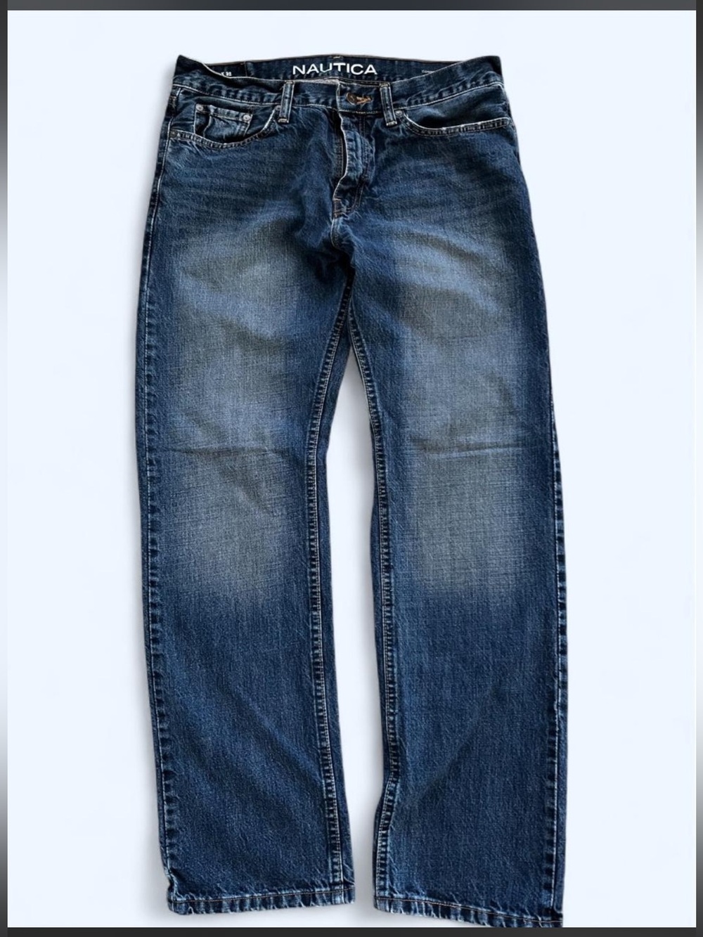 Nautica Men's Relaxed Fit Straight Leg Denim Jeans Wash 32x32